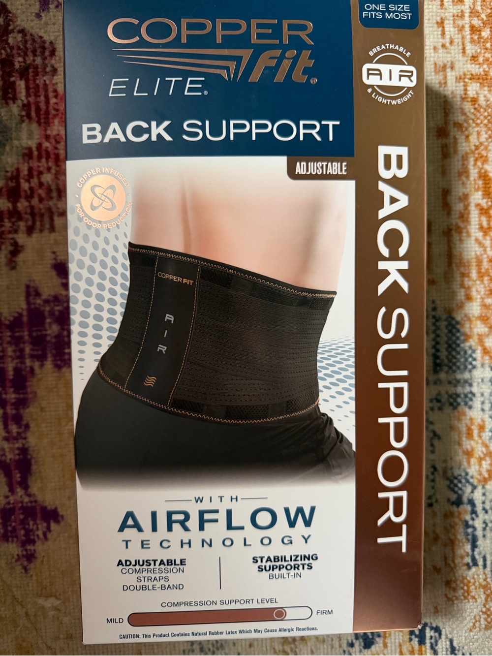 NWT Copper fit back support strap